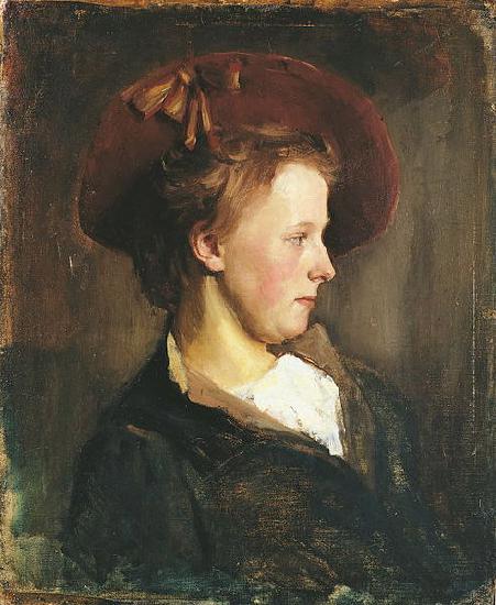 Paul Raud A Lady in a Red Hat